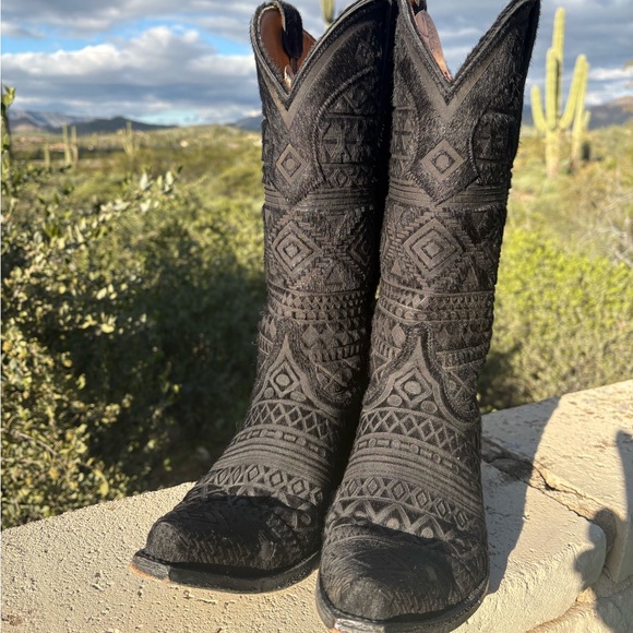 Black Zorilla 13” Old Gringo Women's Cowboy Boots - Picture 5 of 6
